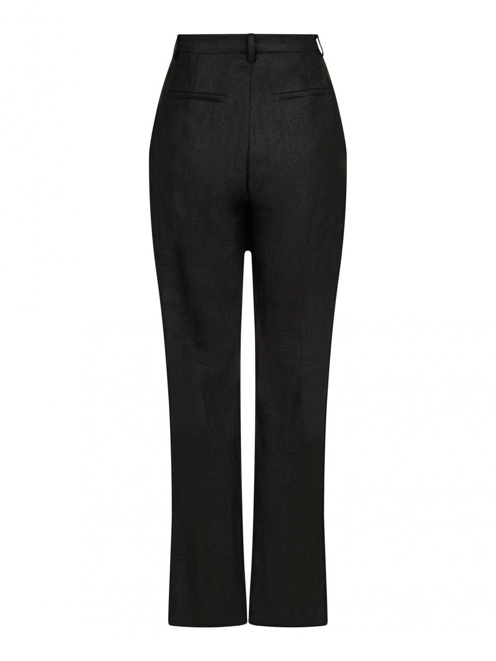 Dame Alice Heavy Linen Pants Black | Neo Noir Bukser