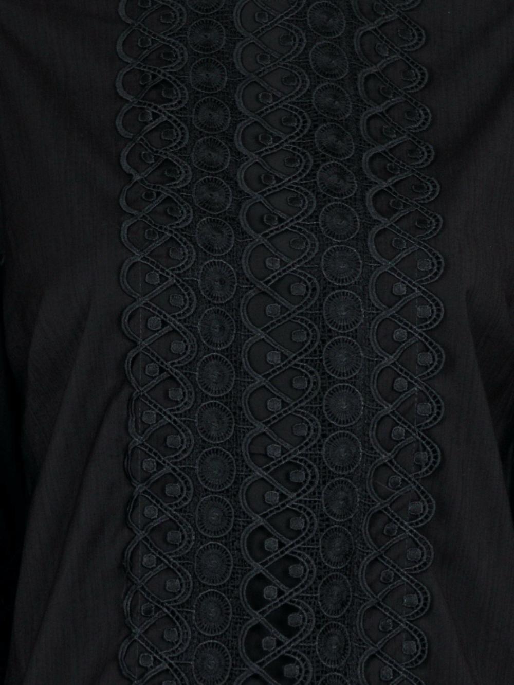 Dame Katie Embroidery Blouse Black | Neo Noir Skjorter