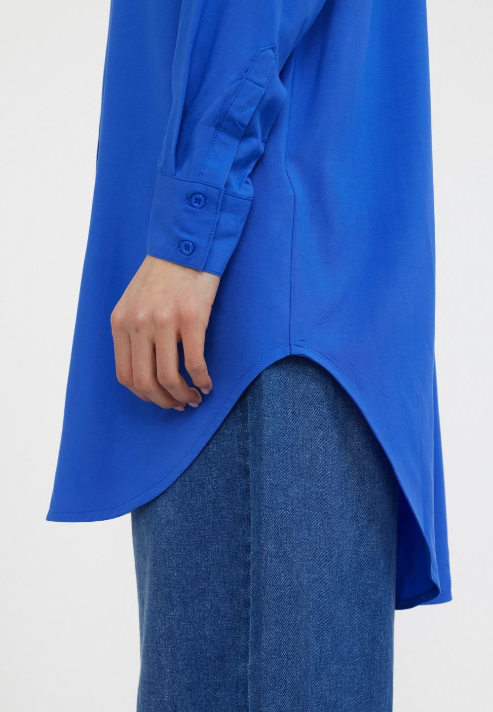 Dame SRFreedom Long Shirt Dazzling Blue | Soft Rebels Bluser