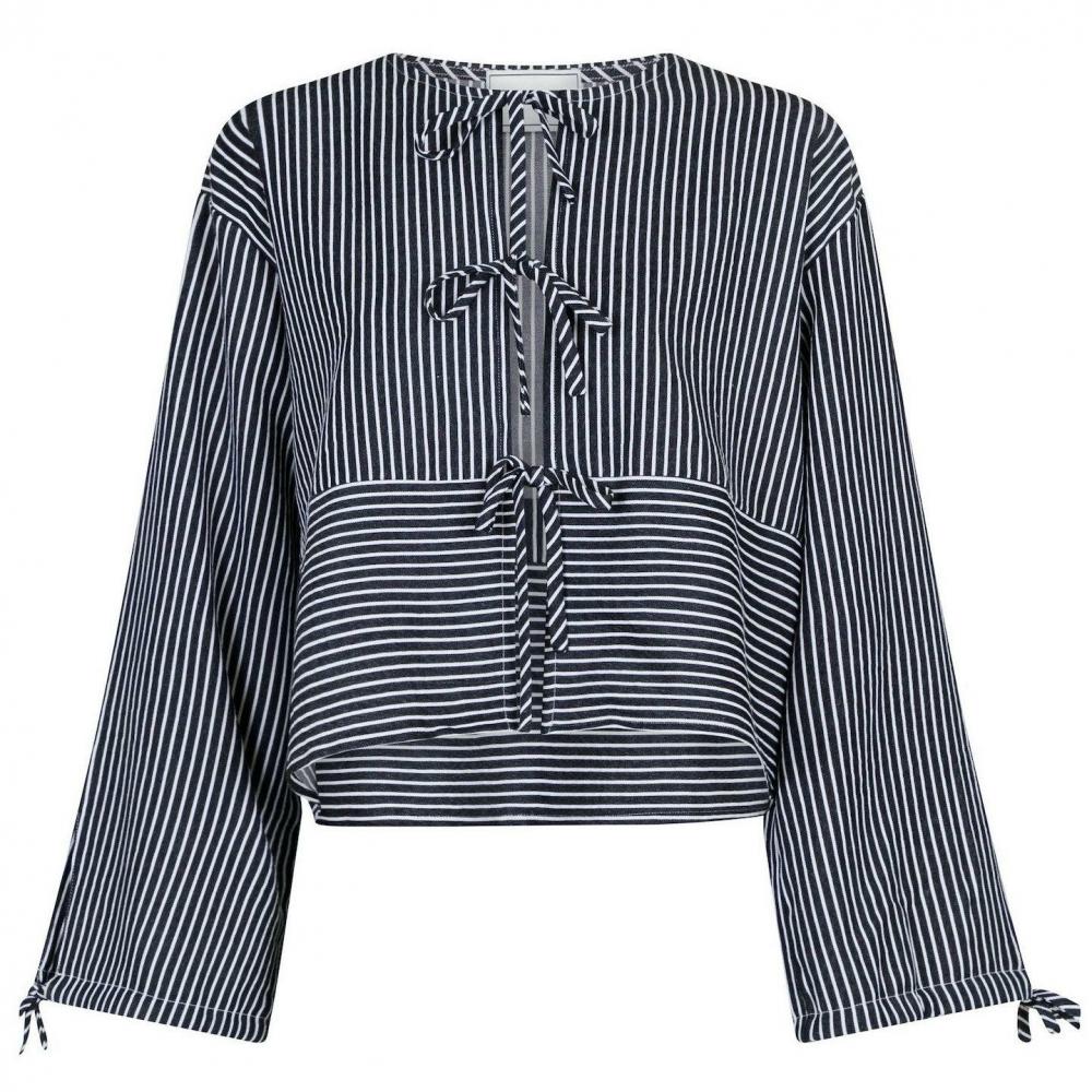Dame Wanda Stripe Shirt Black | Neo Noir Skjorter