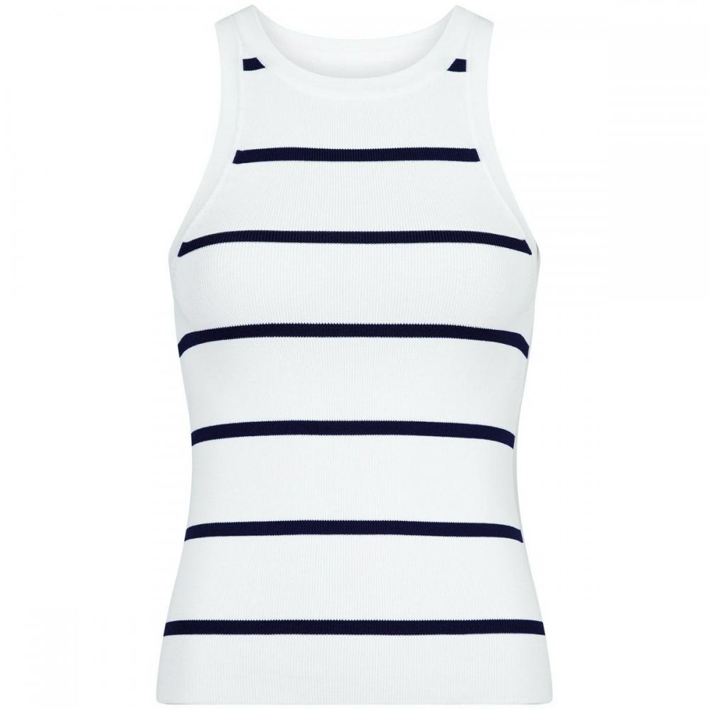 Dame Willy Stripe Knitted Top Navy | Neo Noir Toppe